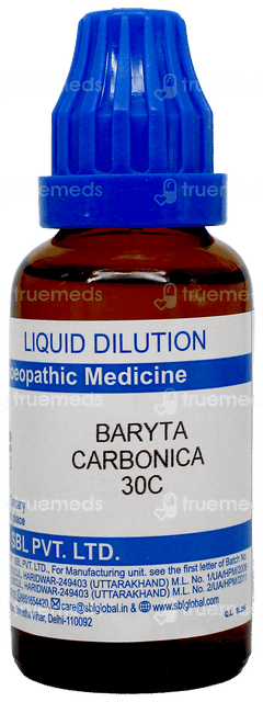Sbl Baryta Carbonica 30C Dilution 30Ml Sbl Baryta Carbonica 30C Dilution 30Ml